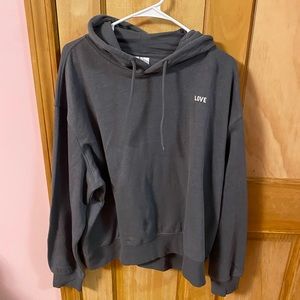NWOT dark grey h and m divided smile hoodie